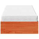 daybed med madras 100x200 cm massivt fyr gyldenbrun