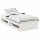 daybed med madras 90x200 cm massivt fyrretræ hvid