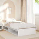 daybed med madras 90x200 cm massivt fyrretræ hvid
