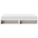 daybed med madras 90x200 cm massivt fyrretræ hvid