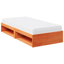 daybed med madras 90x200 cm massivt fyrretræ gyldenbrun
