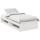 daybed med madras 80x200 cm massivt fyrretræ hvid
