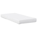 daybed med madras 80x200 cm massivt fyrretræ hvid