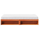 daybed med madras 80x200 cm massivt fyrretræ gyldenbrun