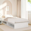 daybed med madras 90x190 cm massivt fyrretræ hvid