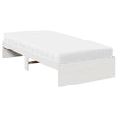daybed med madras 90x190 cm massivt fyrretræ hvid
