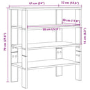skostativ 61x32x70 cm konstrueret træ sort