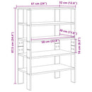 skoreol 61x32x87,5 cm konstrueret træ hvid
