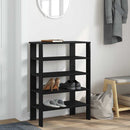 skostativ 61x32x87,5 cm konstrueret træ sort