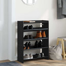 skostativ 60x25x81 cm konstrueret træ sort