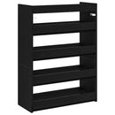skostativ 60x25x81 cm konstrueret træ sort