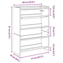 skoreol 60x25x81 cm konstrueret træ antikt træ