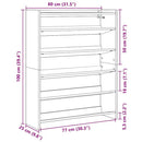 skoreol 80x25x100 cm konstrueret træ hvid