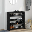 skostativ 80x25x81 cm konstrueret træ sort