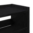 skostativ 80x25x81 cm konstrueret træ sort