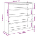 skostativ 80x25x81 cm konstrueret træ sort