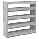 skoreol 80x25x81 cm konstrueret træ grå sonoma-eg