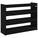 skostativ 80x25x62 cm konstrueret træ sort