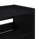 skostativ 80x25x62 cm konstrueret træ sort