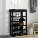 skostativ 60x30x98 cm konstrueret træ sort