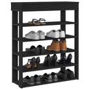 skostativ 80x30x98 cm konstrueret træ sort