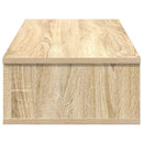 væghylde med skuffer 80x34x17 cm konstrueret træ sonoma-eg