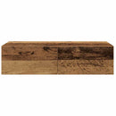 væghylde med skuffer 60x26,5x15 cm konstrueret træ antikt træ