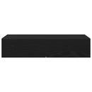 væghylde med skuffer 80x33x17 cm konstrueret træ sort