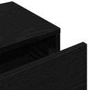 væghylde med skuffer 80x33x17 cm konstrueret træ sort