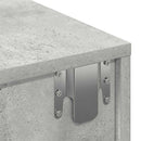 væghylde med skuffer 80x33x17 cm konstrueret træ betongrå