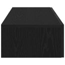 væghylde med skuffer 100x36x19 cm konstrueret træ sort