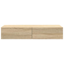 væghylde med skuffer 100x36x19 cm konstrueret træ sonoma-eg