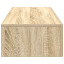 væghylde med skuffer 100x36x19 cm konstrueret træ sonoma-eg