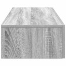 væghylde med skuffer 100x36x19 cm konstrueret træ grå sonoma-eg