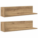 væghylder 2 stk. 75x16,5x16,5 cm konstrueret træ kunsteg