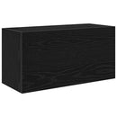 væghængt badeværelsesskab 60x25x30 cm konstrueret træ sort
