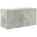 væghængt badeværelsesskab 60x25x30 cm konstrueret træ betongrå