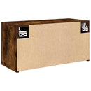 væghængt badeværelsesskab 60x25x30 cm konstrueret træ røget eg