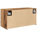 væghængt badeværelsesskab 60x25x30cm konstrueret træ antikt træ