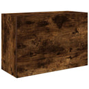 væghængt badeværelsesskab 60x25x40 cm konstrueret træ røget eg