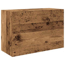 væghængt badeværelsesskab 60x25x40cm konstrueret træ antikt træ