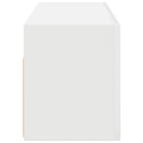 væghængt badeværelsesskab 80x25x30 cm konstrueret træ hvid