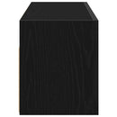 væghængt badeværelsesskab 80x25x30 cm konstrueret træ sort