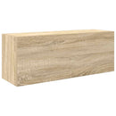 væghængt badeværelsesskab 80x25x30 cm konstrueret træ sonoma-eg