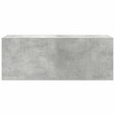 væghængt badeværelsesskab 80x25x30 cm konstrueret træ betongrå