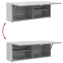 væghængt badeværelsesskab 80x25x30 cm konstrueret træ