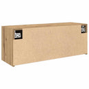 væghængt badeværelsesskab 80x25x30 cm konstrueret træ kunsteg