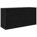 væghængt badeværelsesskab 80x25x40 cm konstrueret træ sort
