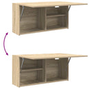 væghængt badeværelsesskab 80x25x40 cm konstrueret træ sonoma-eg