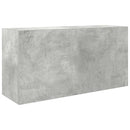 væghængt badeværelsesskab 80x25x40 cm konstrueret træ betongrå